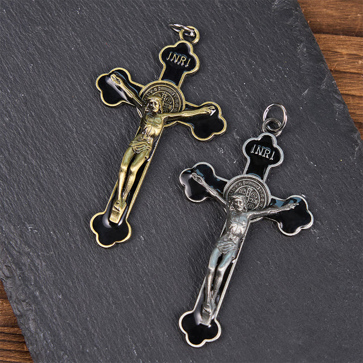 Christianartworkshop Multicolor Retro Style Classical Crucifix Faith Protection Pendant Necklace - image 4