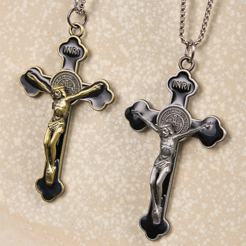 Christianartworkshop Multicolor Retro Style Classical Crucifix Faith Protection Pendant Necklace - image 13