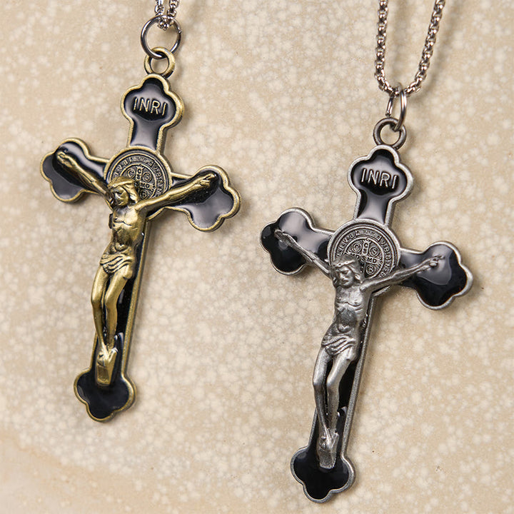 Christianartworkshop Multicolor Retro Style Classical Crucifix Faith Protection Pendant Necklace - image 13