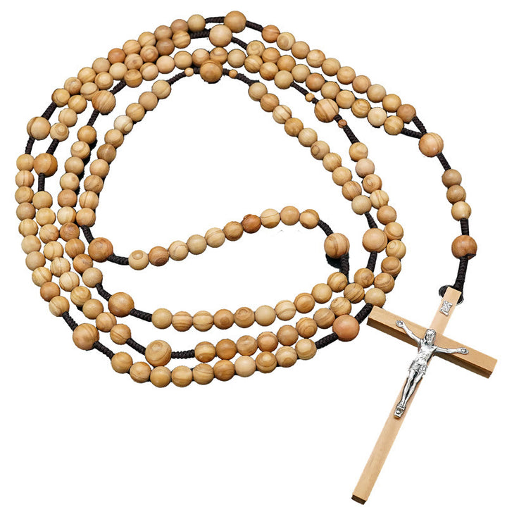 Christianartworkshop 12mm Olive Wood Beads Fifteen Decade Praying Rosary of the Blessed - image 7