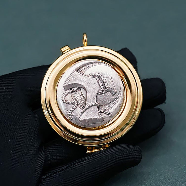 Christianartworkshop Gold-Plated Pyx with Tau Symbol–Sacred Vessel for the Holy Eucharist - image 5