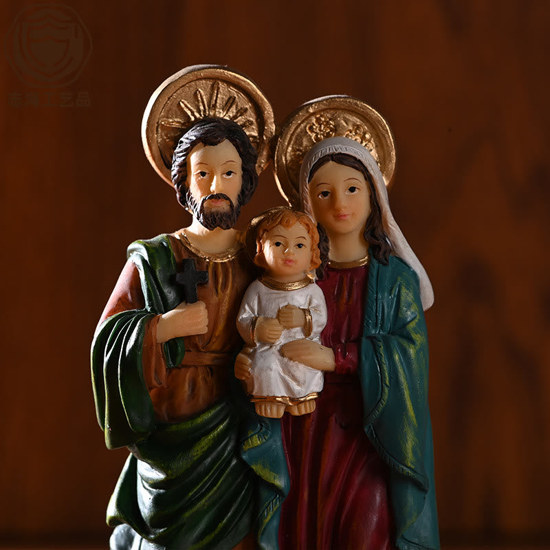 Christianartworkshop Colored Style Holy Family Figurine Set Desktop Decorations Ornament - image 2