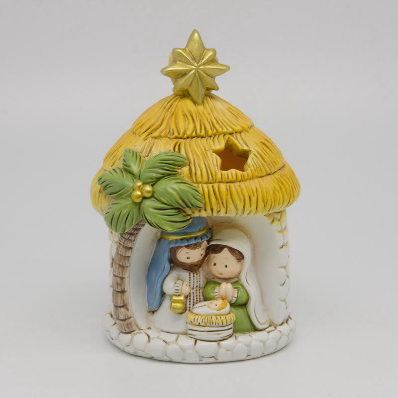 Christianartworkshop Cartoon Style Holy Family Figurine Set Desktop Decorations Ornament - Holy Family - image 1