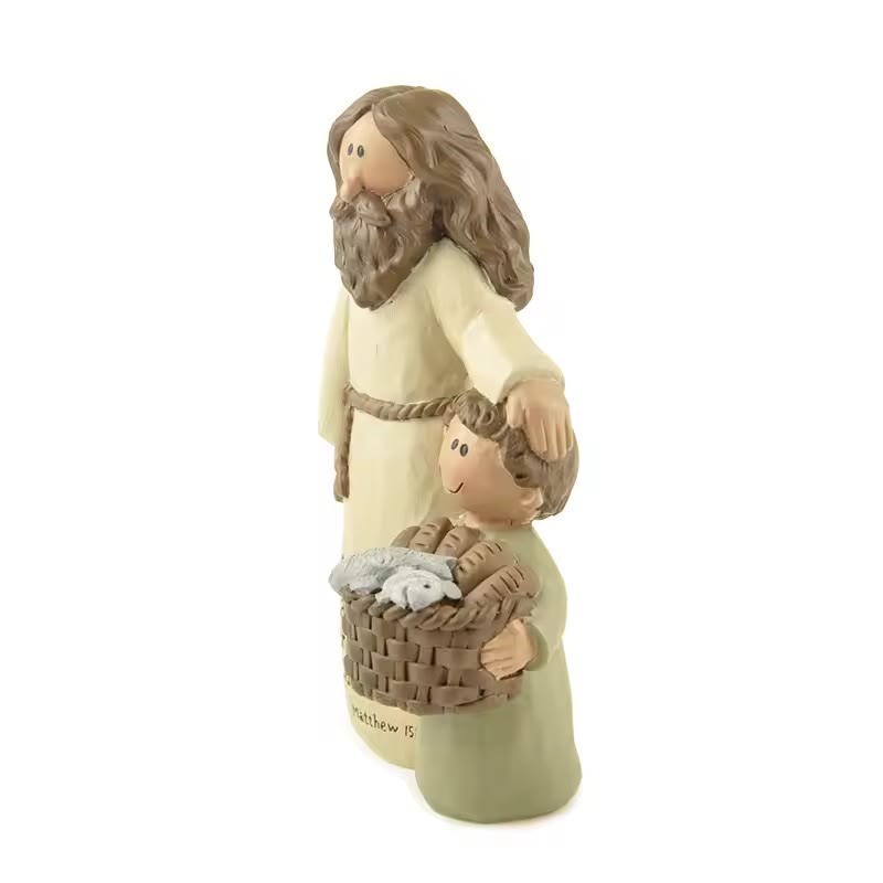 Christianartworkshop Cartoon Style Jesus Shepherd Blessing Housewarming Resin Church Souvenirs Desktop Ornament - image 3