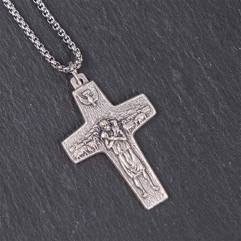 Christianartworkshop Retro Style Jesus and His Sheep The Good Shepherd Pendant Necklace - image 6