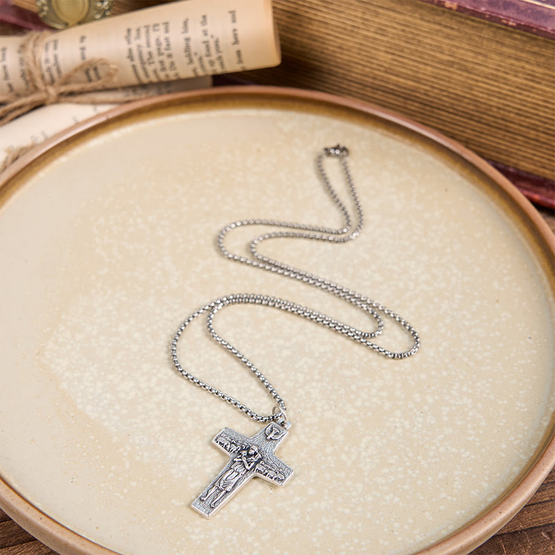 Christianartworkshop Retro Style Jesus and His Sheep The Good Shepherd Pendant Necklace - image 3