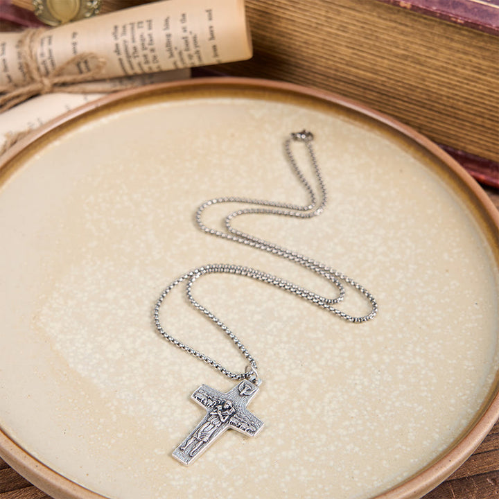 Christianartworkshop Retro Style Jesus and His Sheep The Good Shepherd Pendant Necklace - image 3