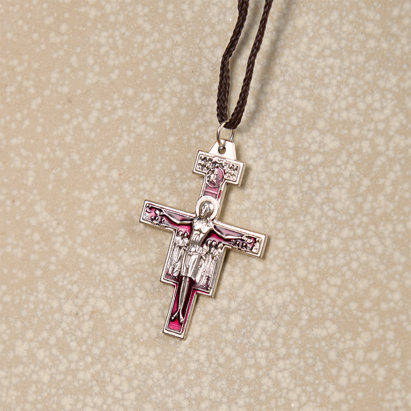 Christianartworkshop St. Francis San Damiano Cross Pendant Necklace | A Symbol of Faith and Peace - image 3