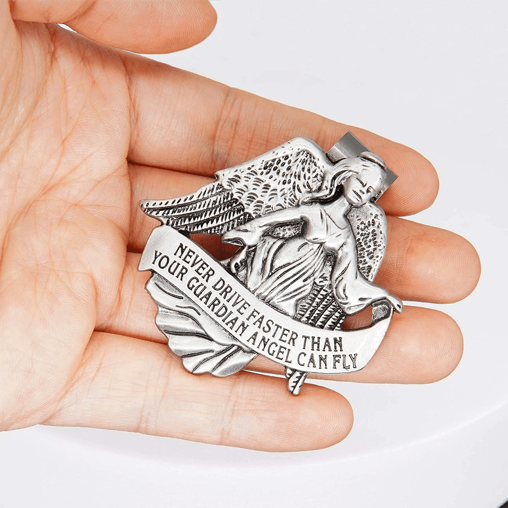 Christianartworkshop Guardian Angel Protect Your Journey Metal Visor Clips - Guardian Angel - image 1