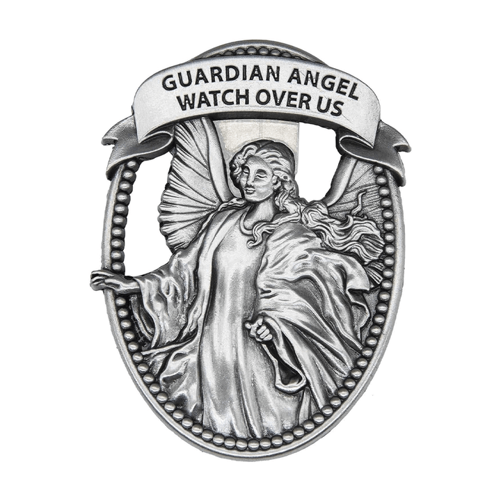 Christianartworkshop Guardian Angel Watch Over Us Blessed Your Journey Metal Visor Clips - image 5