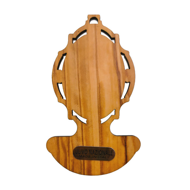 Christianartworkshop Miraculous Medal Holy Water Font Olive Wood Assumption of Our Lady  - image 9