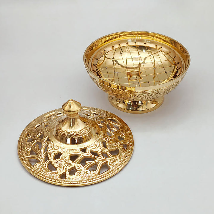 Christianartworkshop Elegant Golden Incense Burner: A Symbol of Reverence and Prayer - image 3