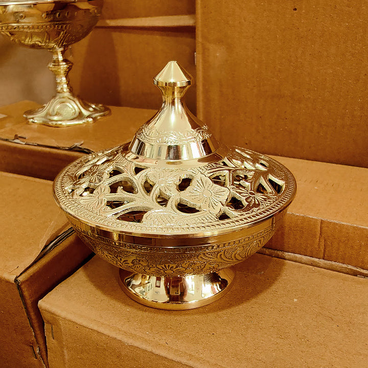 Christianartworkshop Elegant Golden Incense Burner: A Symbol of Reverence and Prayer - image 6