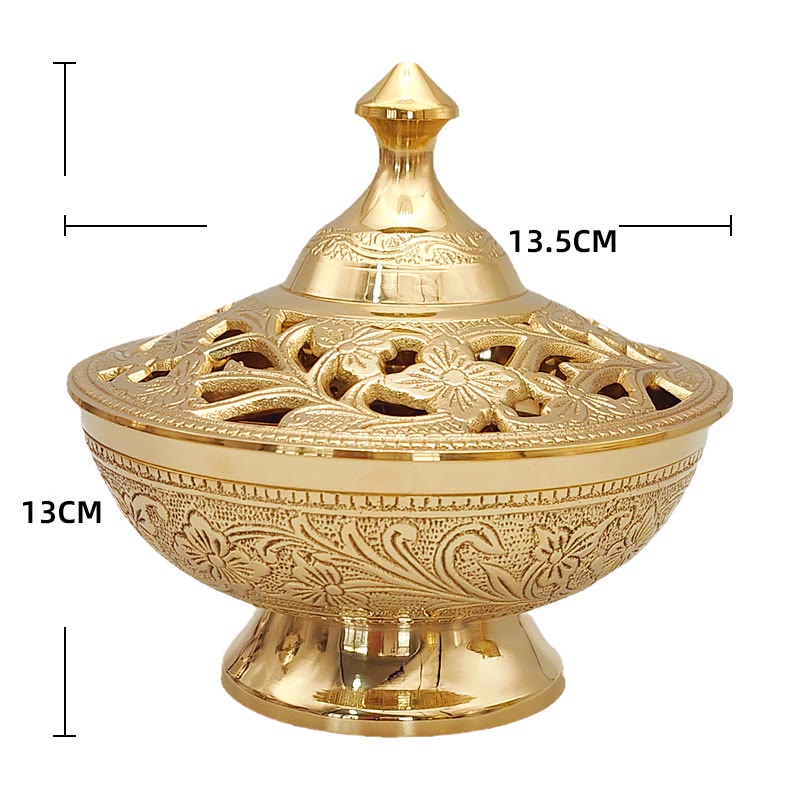 Christianartworkshop Elegant Golden Incense Burner: A Symbol of Reverence and Prayer - image 7