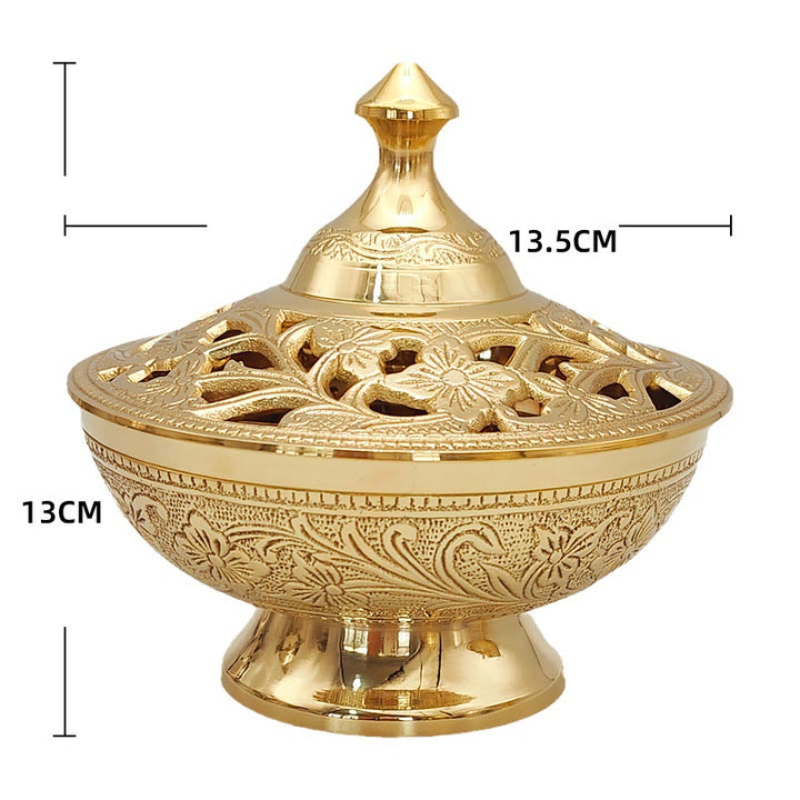 Christianartworkshop Elegant Golden Incense Burner: A Symbol of Reverence and Prayer - image 7