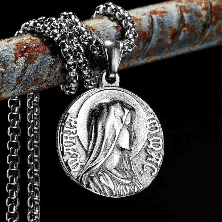 Christianartworkshop Classic Style Jesus & Mary Two Style Icon Faith Pendant Necklace - image 2