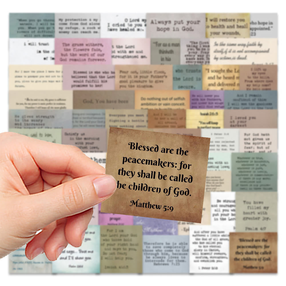 Christianartworkshop Classic Religious Bible Verse Inspiring Quotes Faith Stickers - image 4