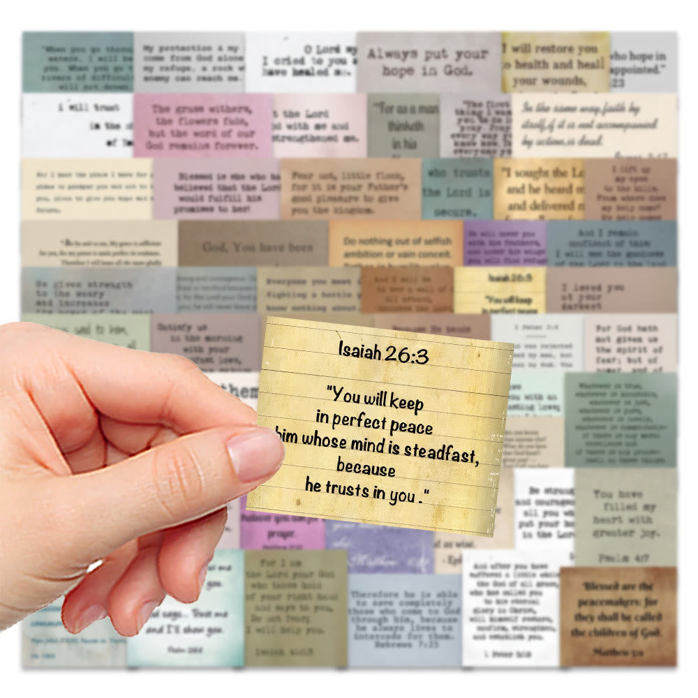 Christianartworkshop Classic Religious Bible Verse Inspiring Quotes Faith Stickers - image 5