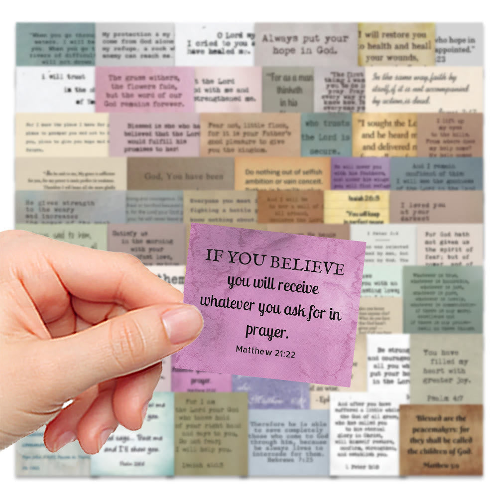 Christianartworkshop Classic Religious Bible Verse Inspiring Quotes Faith Stickers - 60 pieces/bag - image 1
