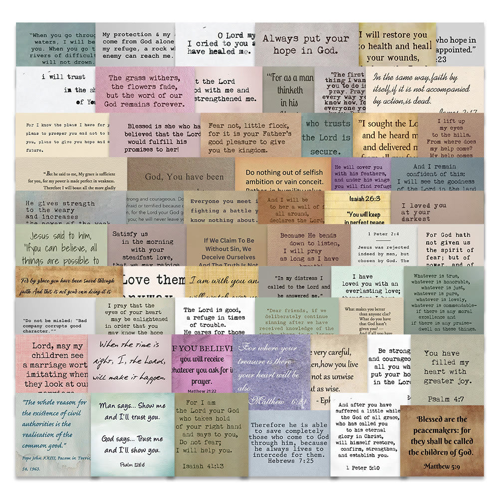 Christianartworkshop Classic Religious Bible Verse Inspiring Quotes Faith Stickers - image 2