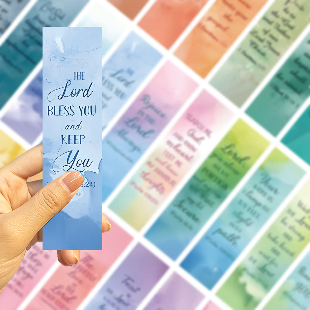 Christianartworkshop 30pcs/set Watercolor Bible Verse Inspiring Quotes Bookmark - image 2