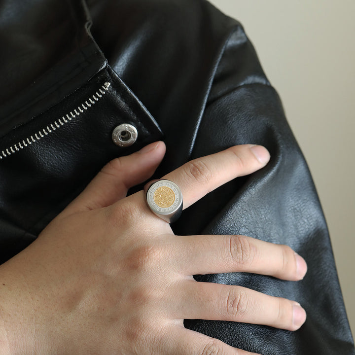 Christianartworkshop 8 Styles Retro Classic St. Benedict Symbol Engraved Protection Ring - Silver-gold-2 - US14 - image 8