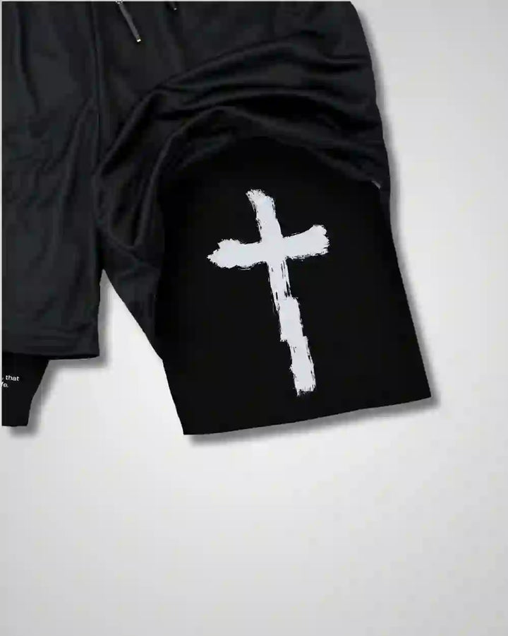 Christianartworkshop John 3:16 Cross Performance Shorts - image 2