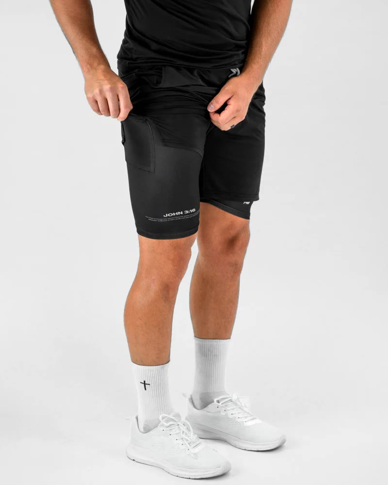 Christianartworkshop John 3:16 Cross Performance Shorts - image 11