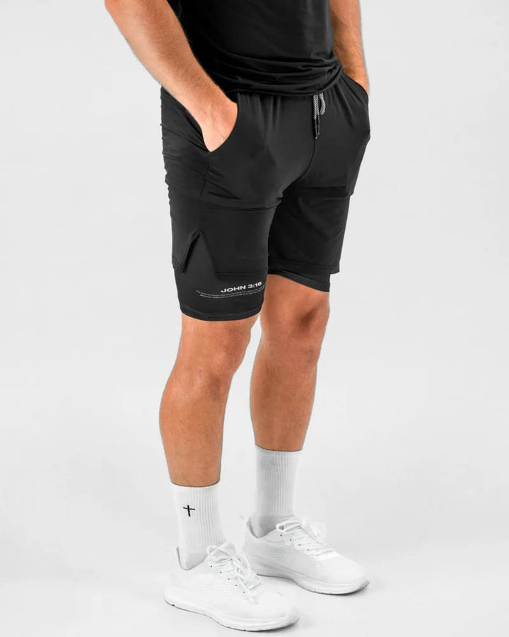 Christianartworkshop John 3:16 Cross Performance Shorts - image 9