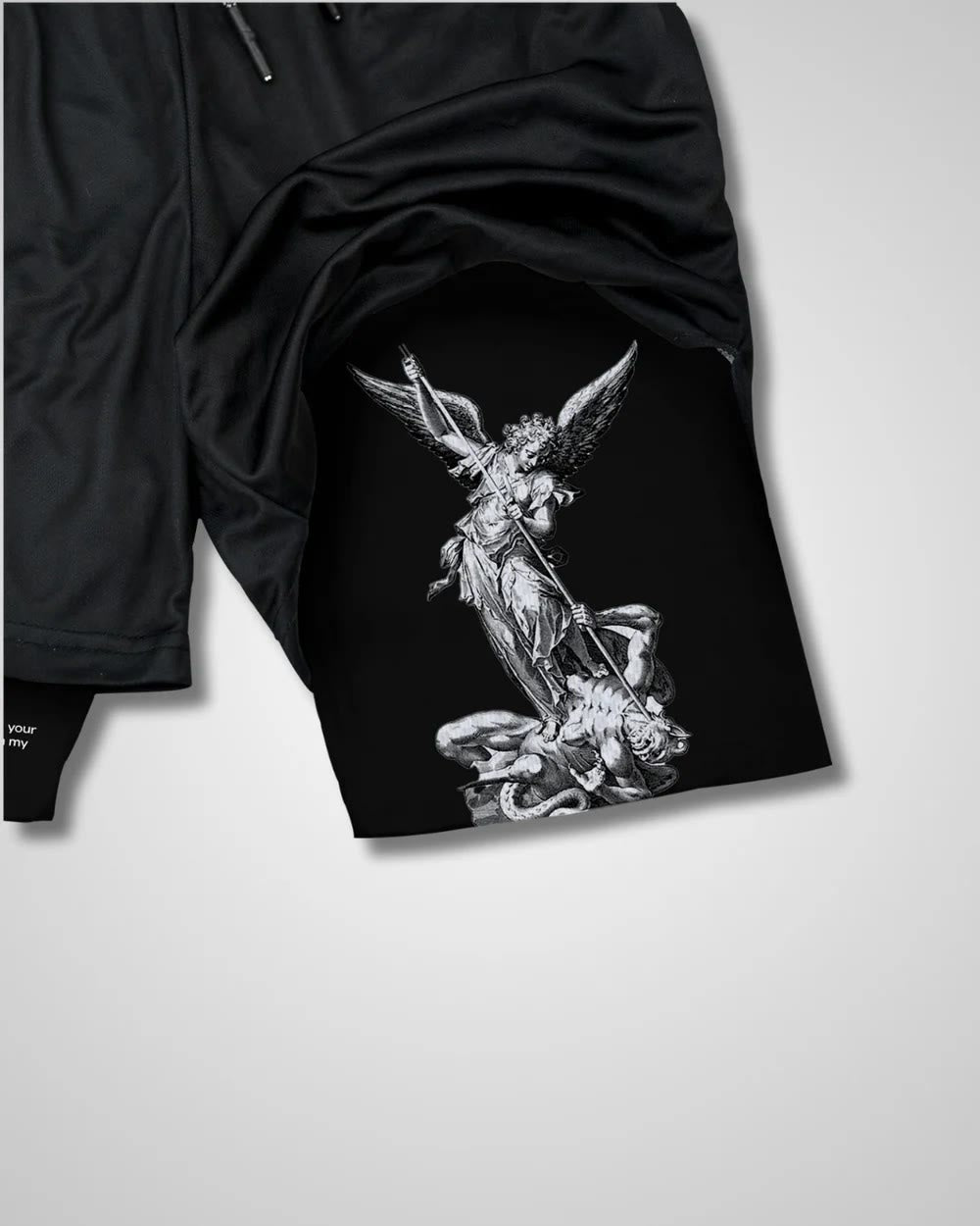 Christianartworkshop Isaiah 41:10 Angel & Devil Performance Shorts - image 2