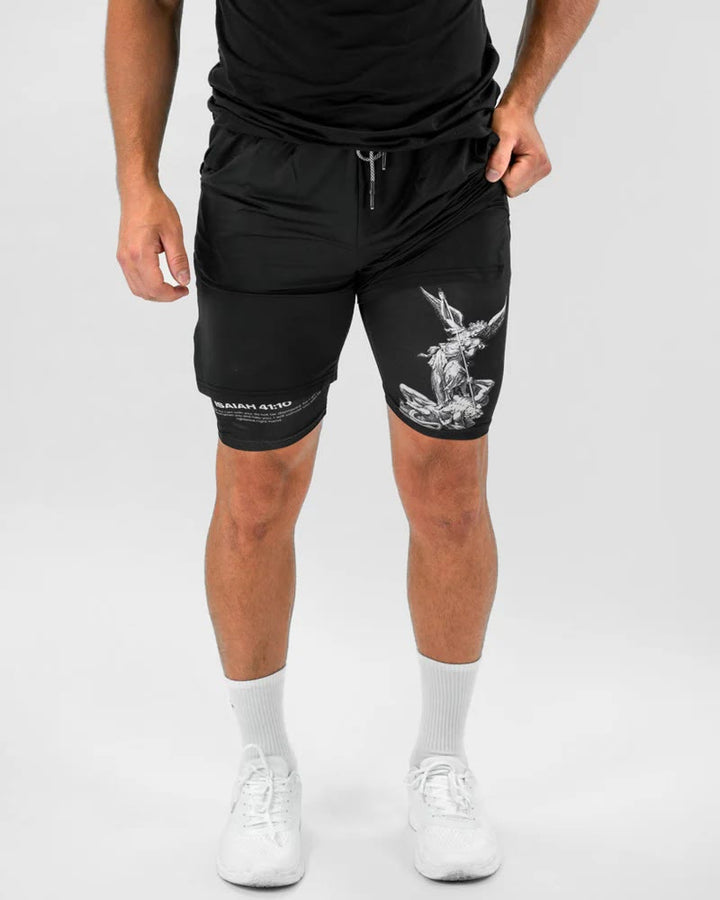 Christianartworkshop Isaiah 41:10 Angel & Devil Performance Shorts - image 6