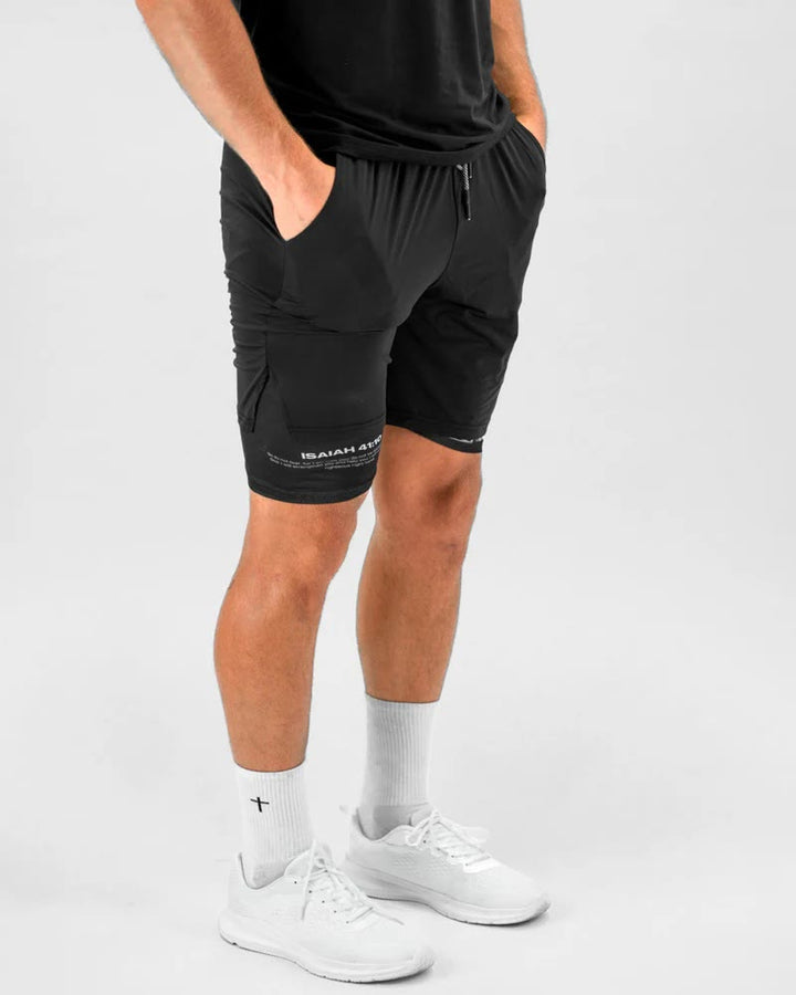 Christianartworkshop Isaiah 41:10 Angel & Devil Performance Shorts - image 9