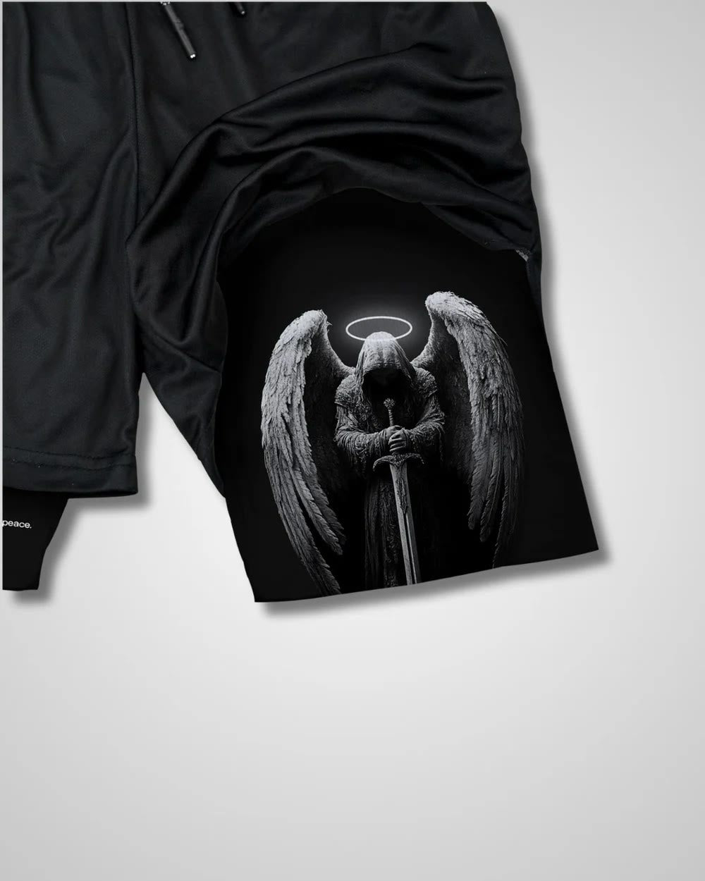 Christianartworkshop Ecclesiastes 3:8 Wings of War Performance Shorts - image 2