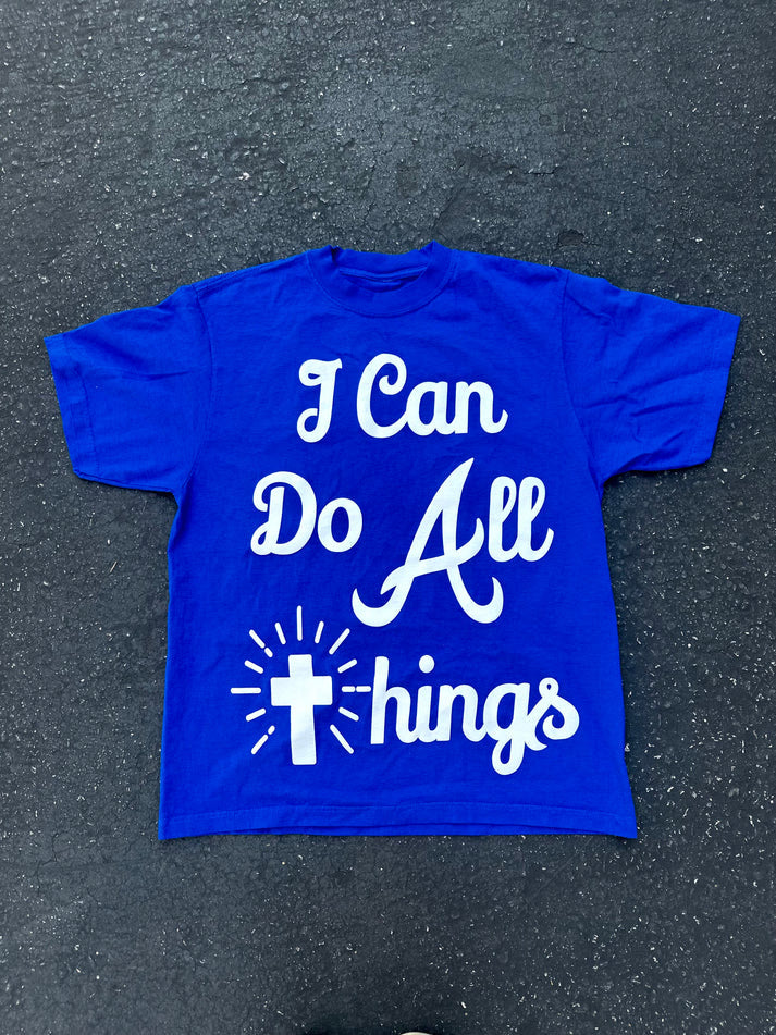 Christianartworkshop I Can Do All Things T-shirt - Dark Blue - 2XL - image 1