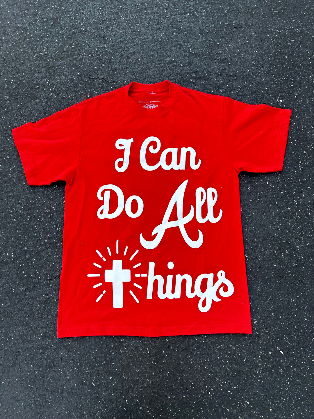 Christianartworkshop I Can Do All Things T-shirt - Red - 2XL - image 5