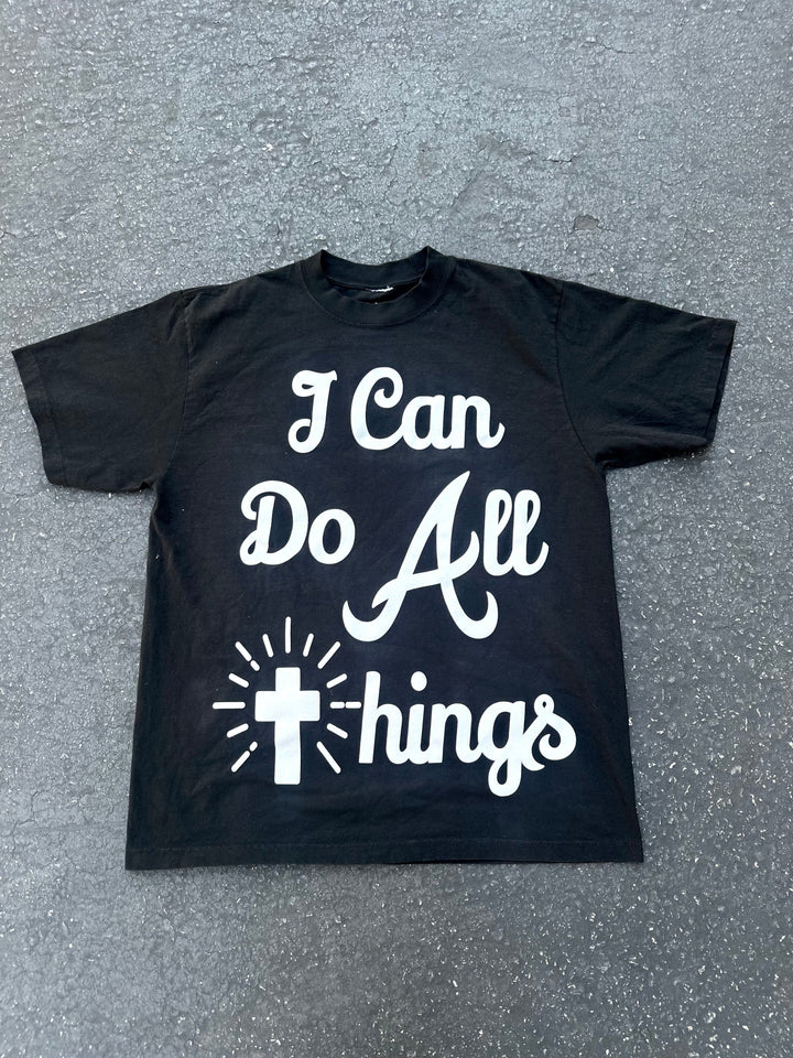 Christianartworkshop I Can Do All Things T-shirt - Black - 2XL - image 3