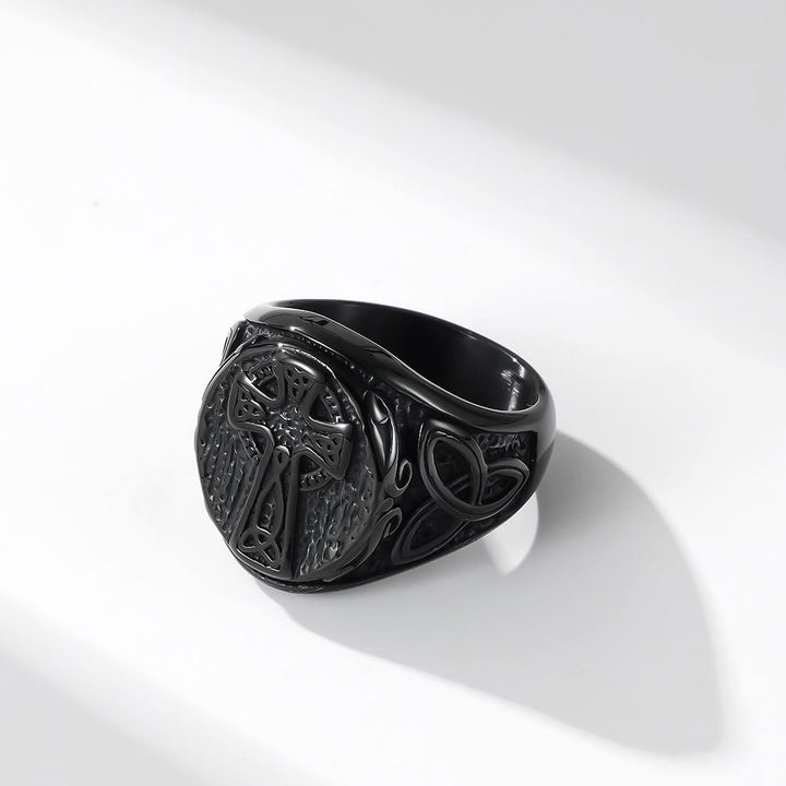 Christianartworkshop Eternal Faith Celtic Cross Ring - A Symbol of Timeless Devotion - Black - US13 - image 3