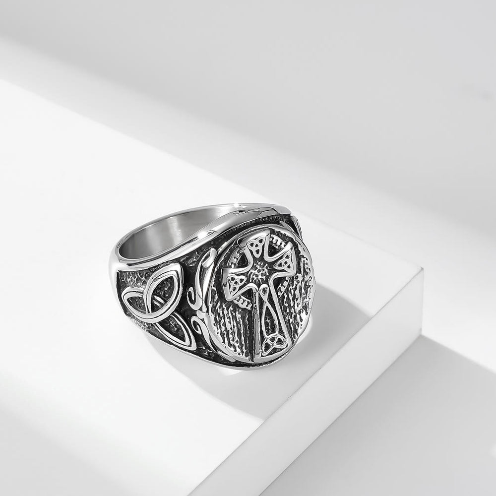 Christianartworkshop Eternal Faith Celtic Cross Ring - A Symbol of Timeless Devotion - image 1