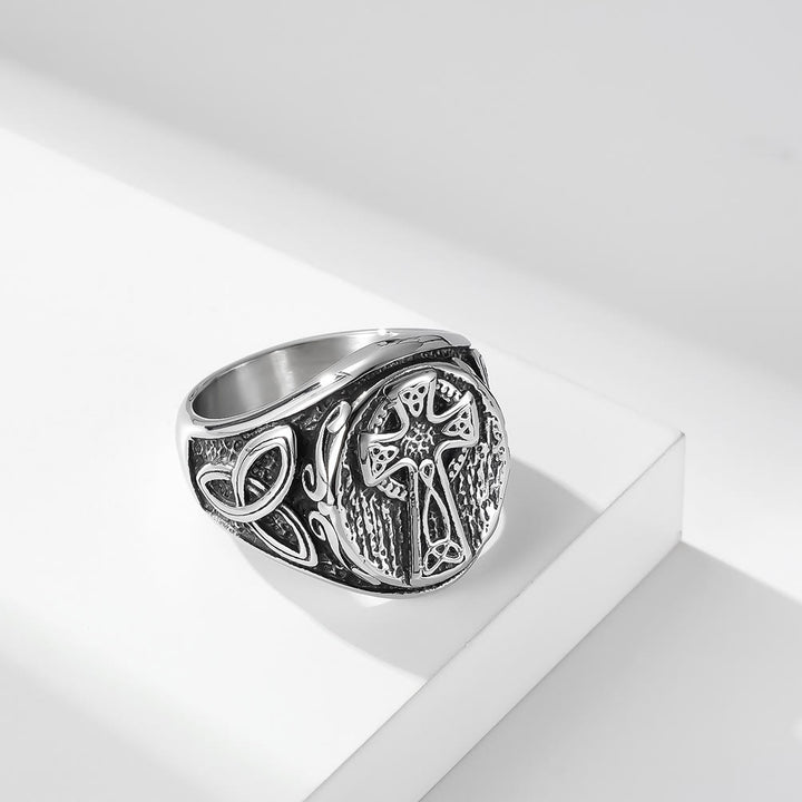 Christianartworkshop Eternal Faith Celtic Cross Ring - A Symbol of Timeless Devotion - image 1