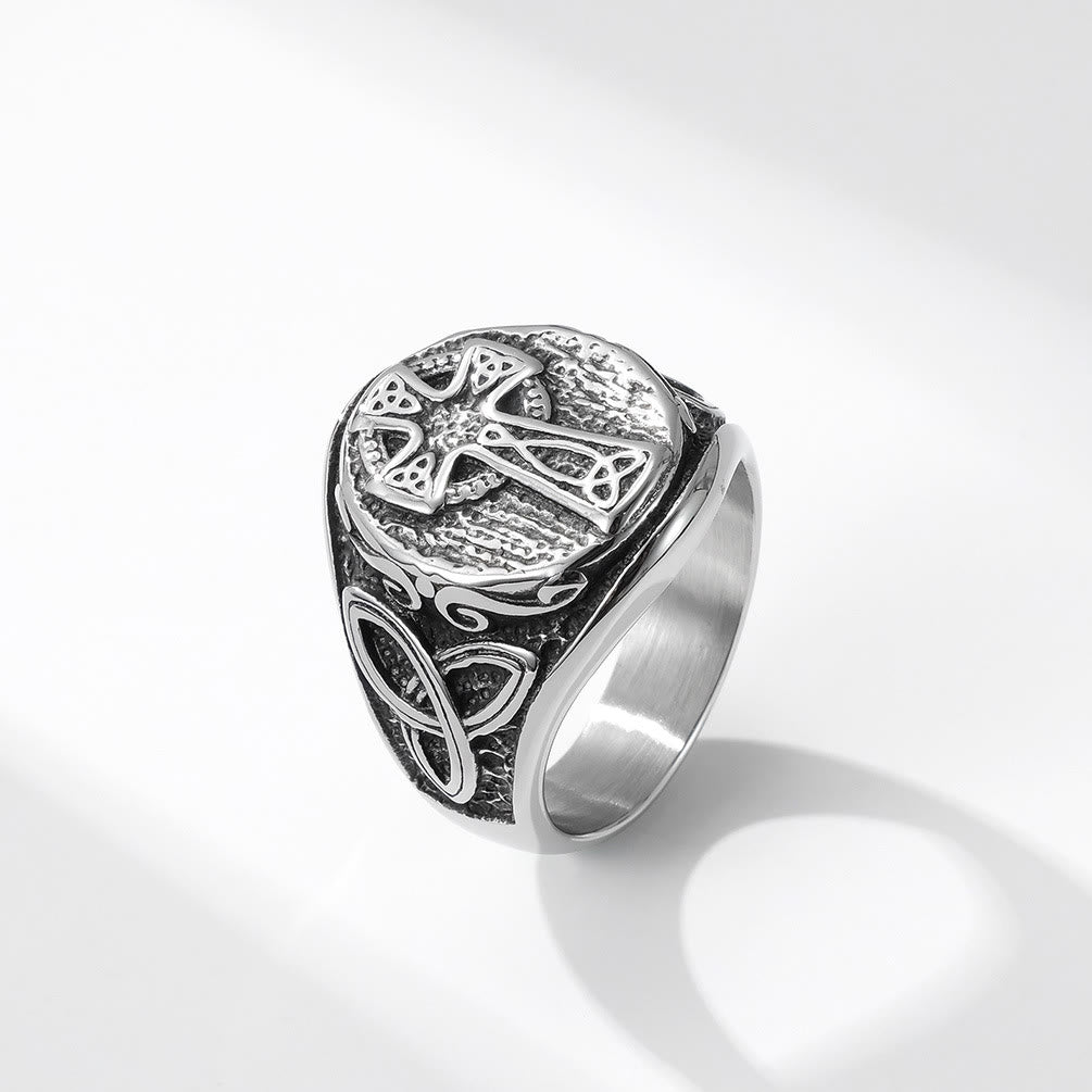 Christianartworkshop Eternal Faith Celtic Cross Ring - A Symbol of Timeless Devotion - Silver - US 13 - image 4