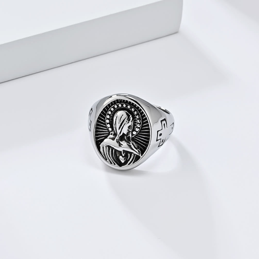 Christianartworkshop Divine Grace Blessed Virgin Mary Ring - A Tribute to Holy Love - image 4