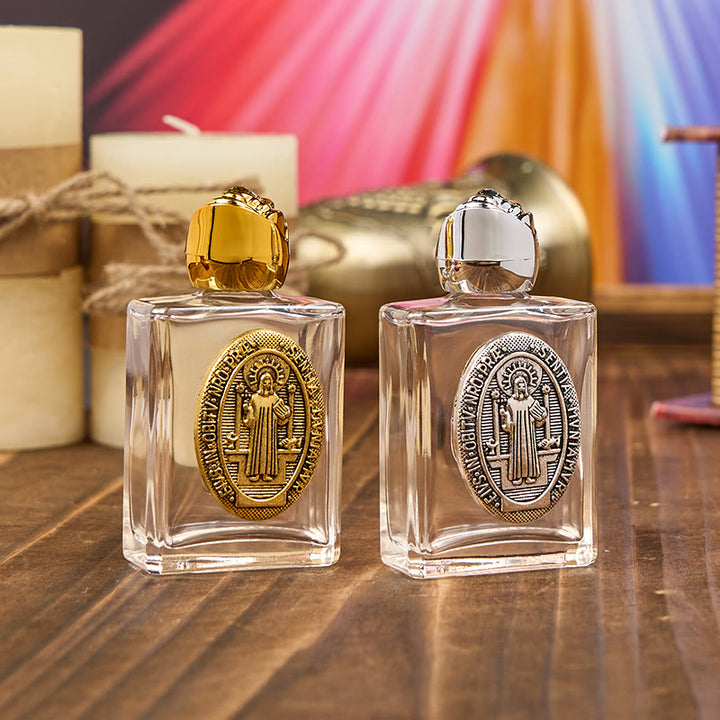 Christianartworkshop Exclusive Crafted St. Benedict Holy Water Bottle - A Vessel of Blessing and Protection - image 3