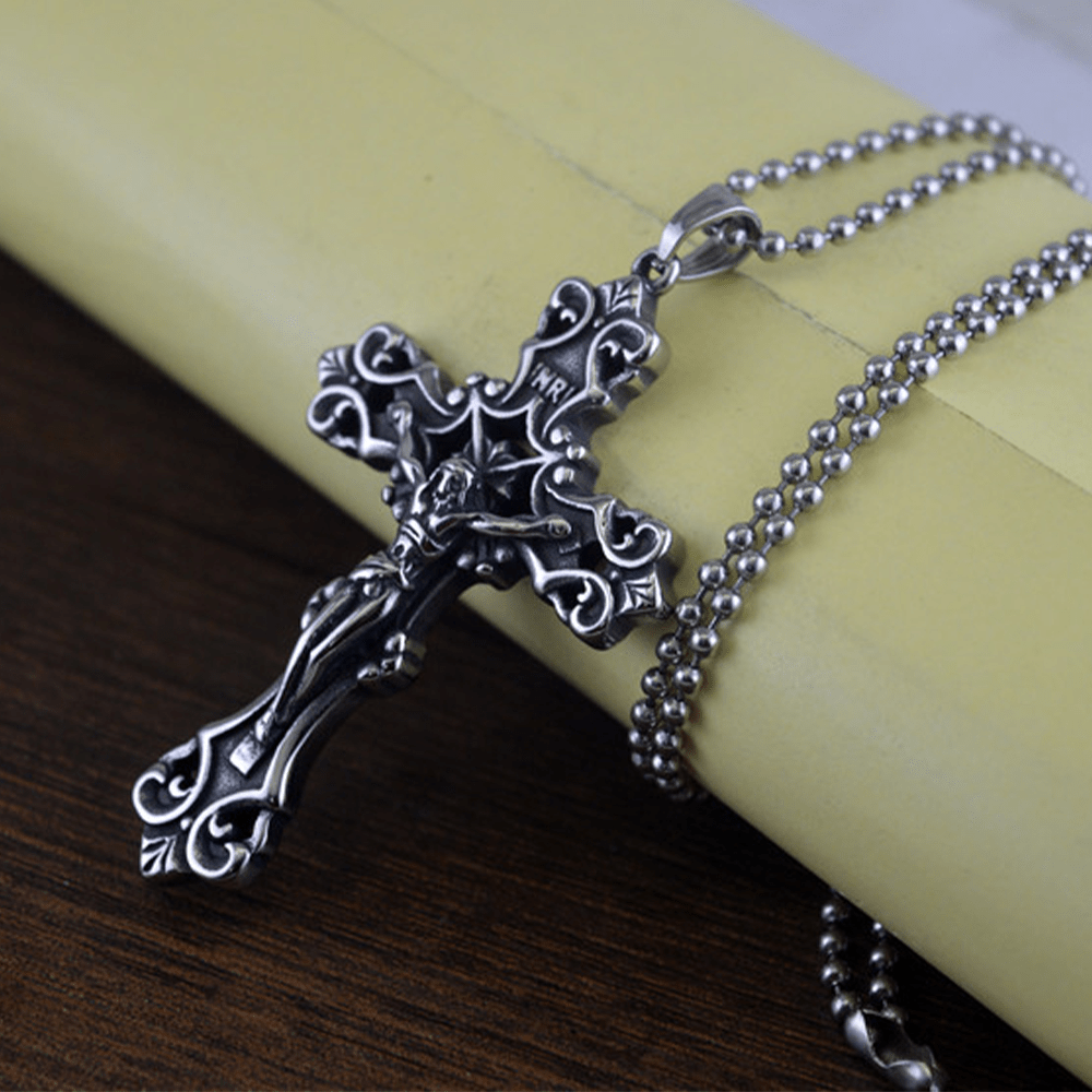Christianartworkshop Ornate Crucifix Necklace - A Profound Symbol of Devotion Timeless Faith - image 2