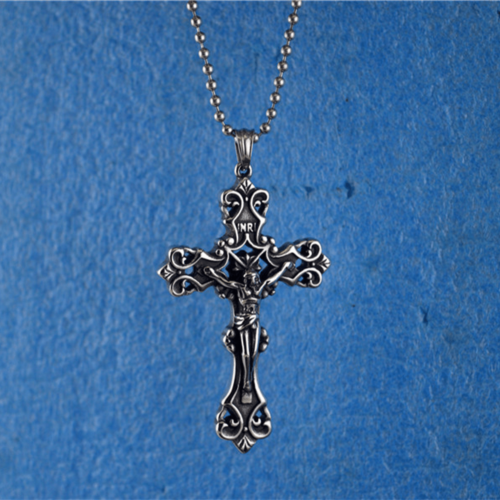 Christianartworkshop Ornate Crucifix Necklace - A Profound Symbol of Devotion Timeless Faith - Crucifix - image 1