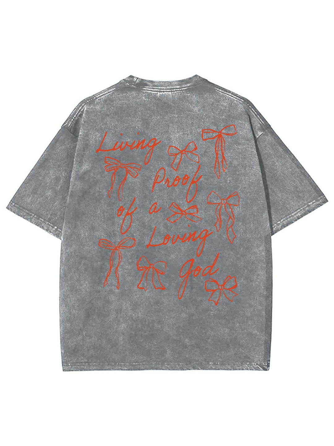 Christianartworkshop Living Proof Of A Loving God Unisex Washed T-shirt - Gray - 4XL - image 15