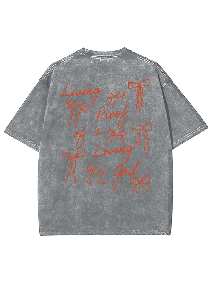 Christianartworkshop Living Proof Of A Loving God Unisex Washed T-shirt - Gray - 4XL - image 15