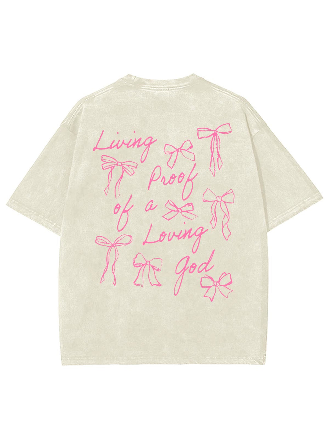 Christianartworkshop Living Proof Of A Loving God Unisex Washed T-shirt - Beige - 4XL - image 1