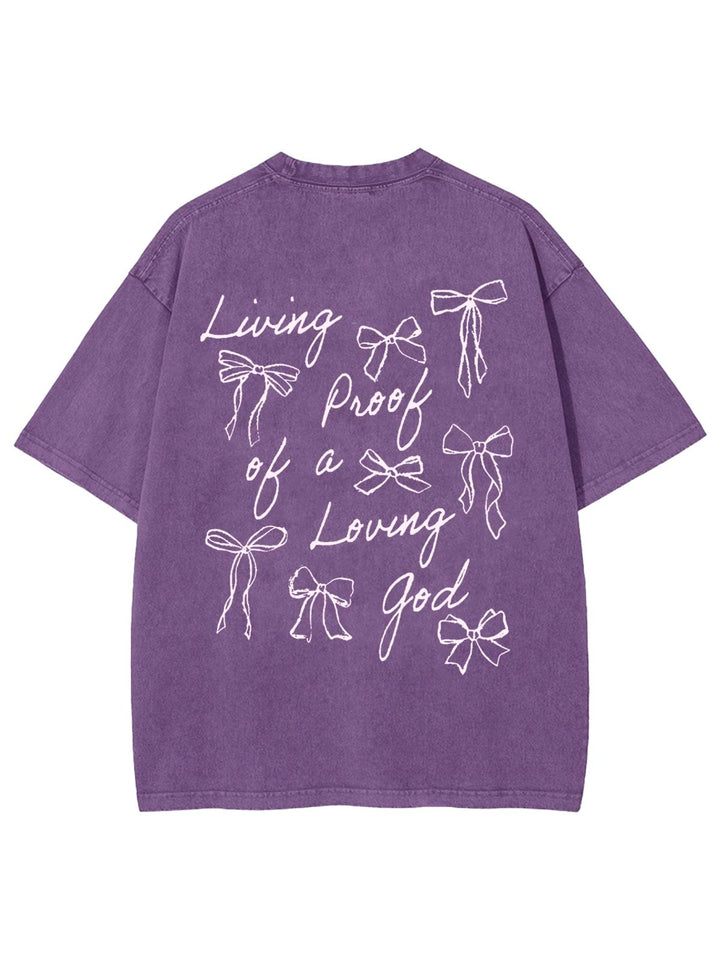 Christianartworkshop Living Proof Of A Loving God Unisex Washed T-shirt - Purple - 4XL - image 9