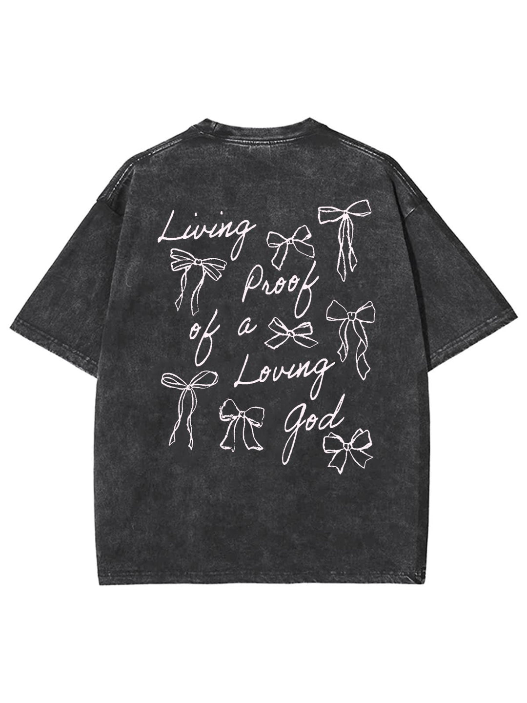 Christianartworkshop Living Proof Of A Loving God Unisex Washed T-shirt - Black - 4XL - image 3