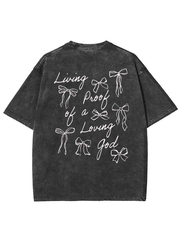 Christianartworkshop Living Proof Of A Loving God Unisex Washed T-shirt - Black - 4XL - image 3